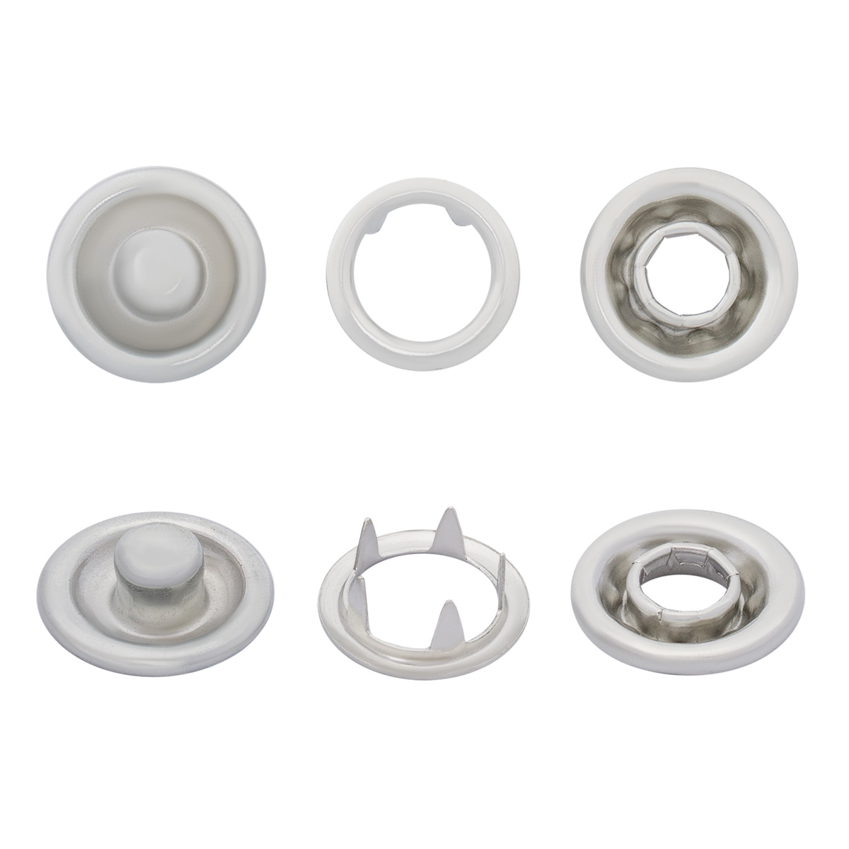 521214 Кнопки для блузок, 11мм, 6 комплектов, серебро Hobby&Pro