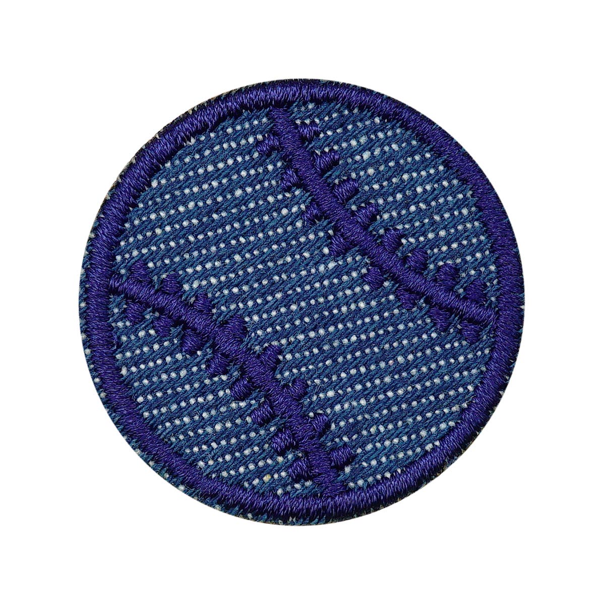 Термоаппликация джинсовая 'Мяч', d 3,6см Hobby&Pro