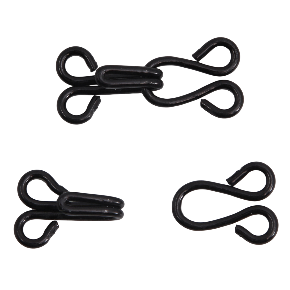 540902 Крючки и петли большие, черные, упак./8 компл., Hobby&Pro