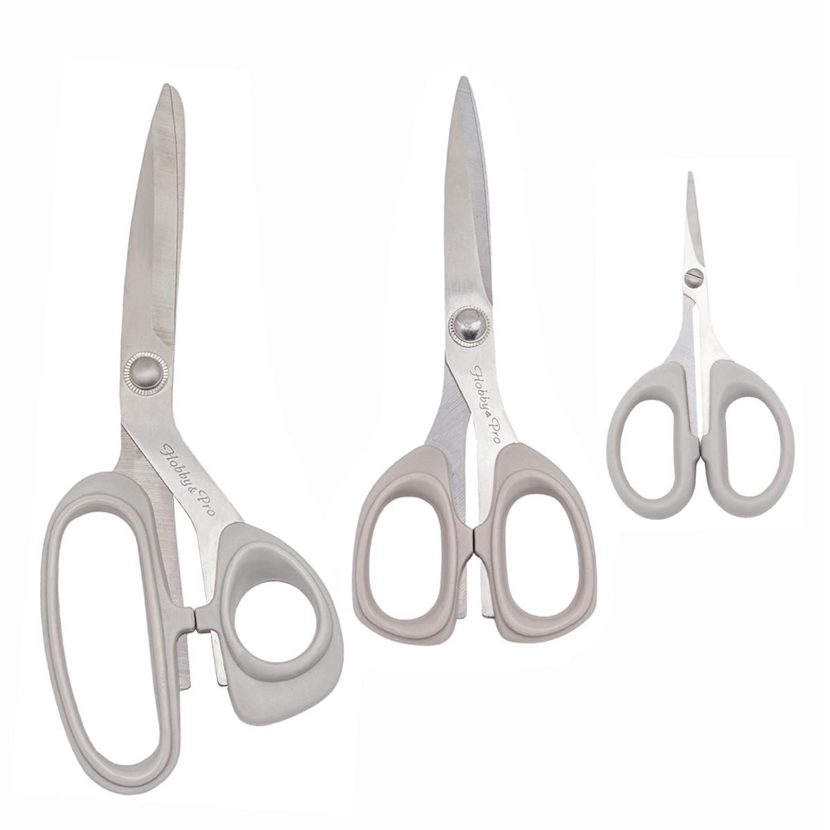 Набор ножниц для шитья базовый, портновские 21см/портновские 16,5см/вышивальные 10см, Hobby&Pro