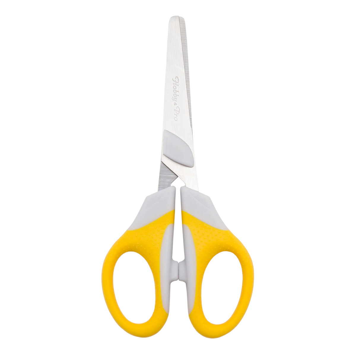 590441 Ножницы для дома и офиса, 14 см/5 1/2', силиконовые ручки SOFT, желтый, Hobby&Pro