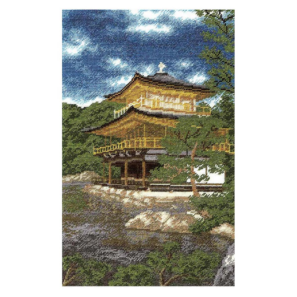 681 Набор для вышивания 'Золотой павильон в Киото' 29*18см, Hobby&Pro