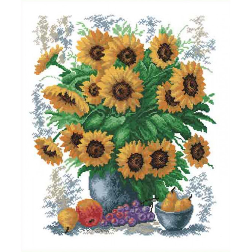 617 Набор для вышивания 'Подсолнухи' 30*35,5см, Hobby&Pro