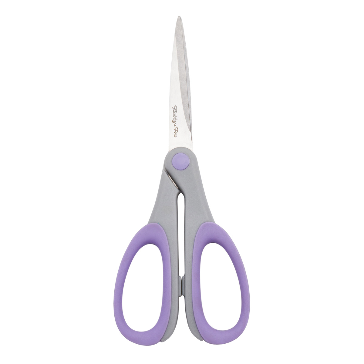 590453 Ножницы для дома и офиса, 18,5 см/7,25', силиконовые ручки SOFT, светло-фиолетовый, Hobby&Pro