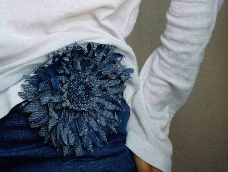 Мастер-класс "Брошь-цветок из любой ткани своими руками"