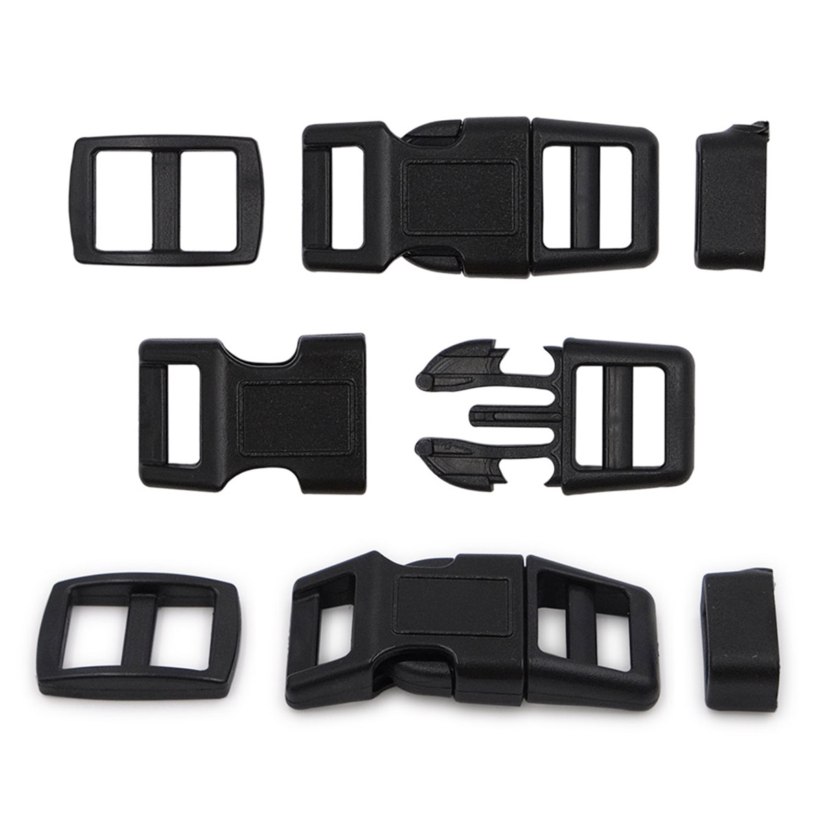 A03001037-10 Фастекс, рамка и рамка-регулятор 10мм, пластик, упак(2 комплекта) Hobby&Pro