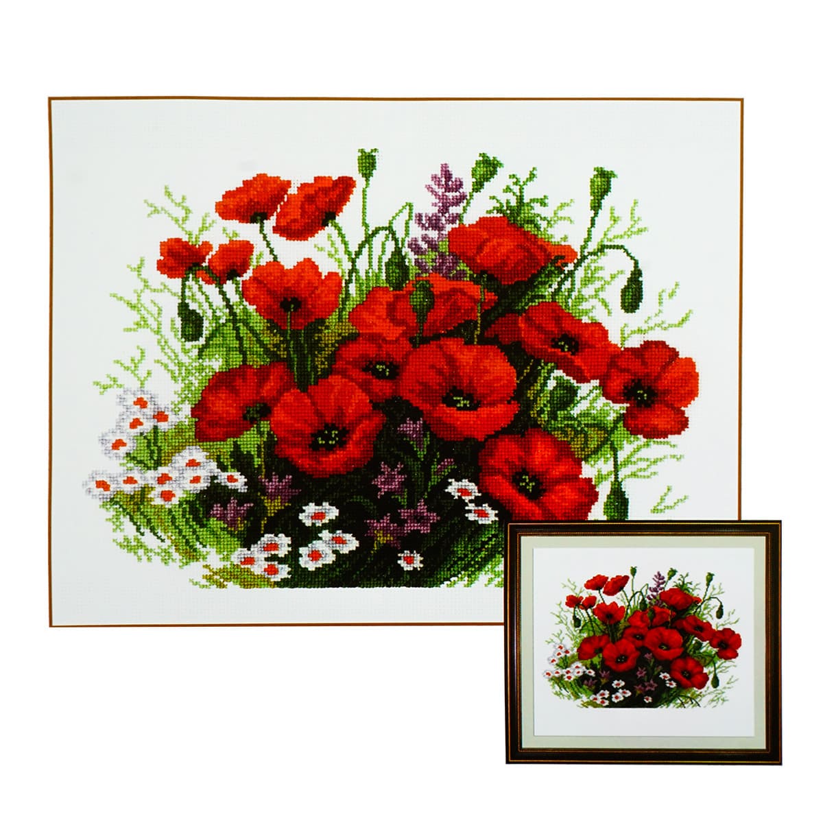 615 Набор для вышивания 'Букет маков' 31*21см, Hobby&Pro