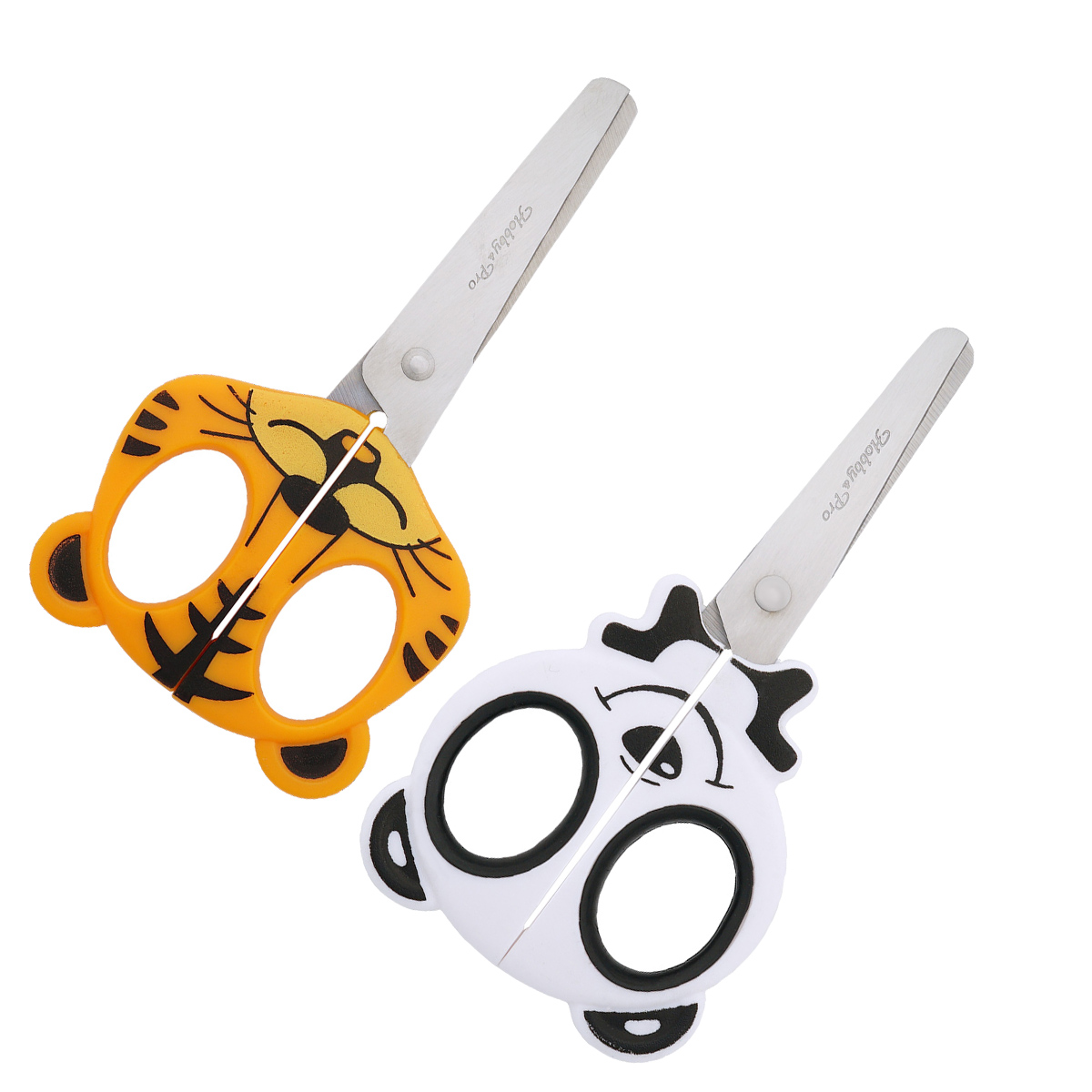 Набор детских ножниц, Панда 13см/Тигр 13,5см, Hobby&Pro