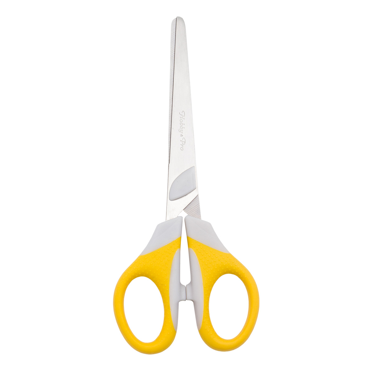 590440 Ножницы для дома и офиса, для левшей, 16,5 см/6 1/2', силиконовые ручки SOFT, желтый, Hobby&Pro