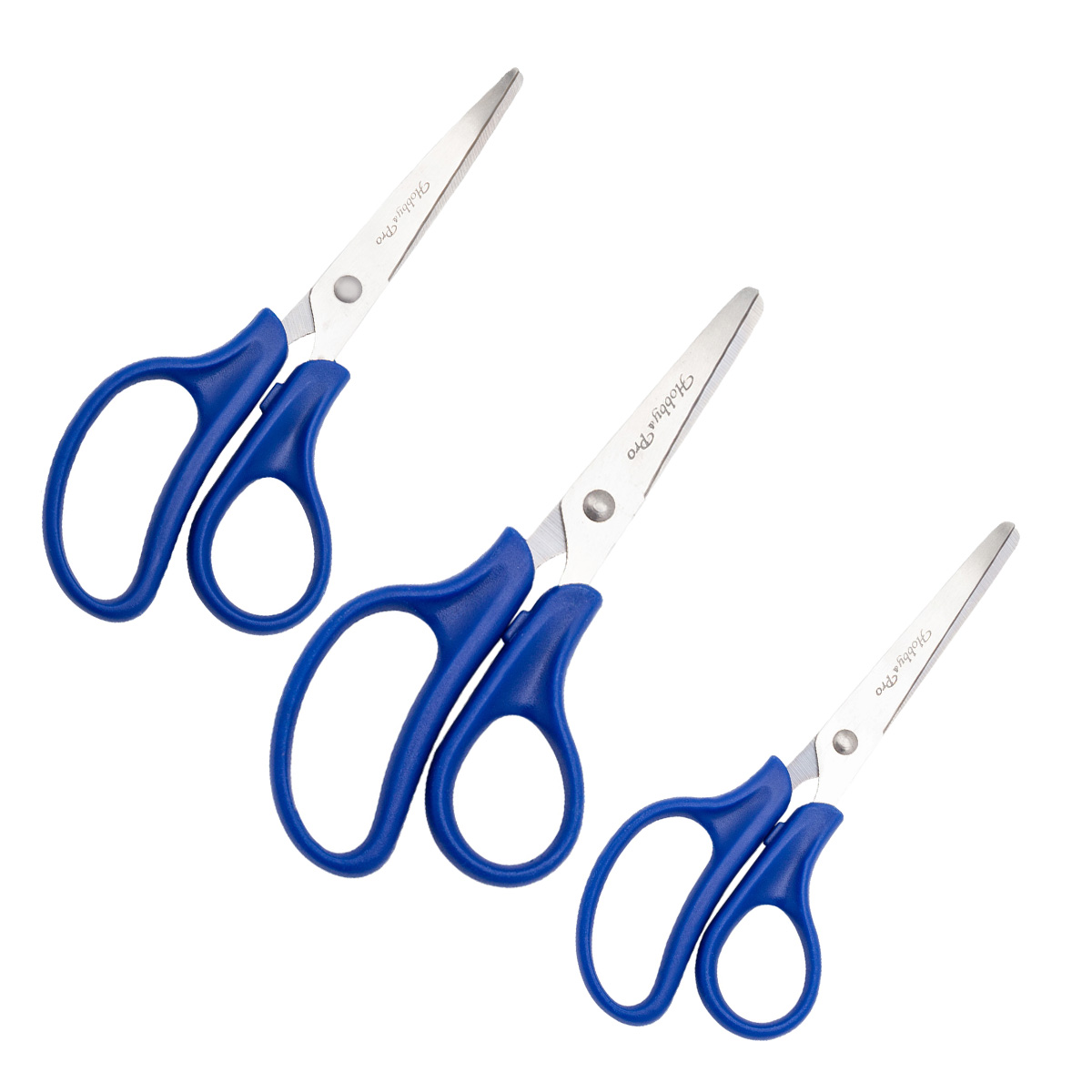 Набор канцелярских ножниц, 13,5см/15см/16,5см, Hobby&Pro