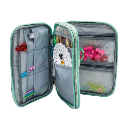 L200-128 Набор бамбуковых спиц с вязальными принадлежностями, 62 предмета, 17*22см Hobby&Pro