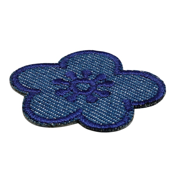 Термоаппликация джинсовая 'Цветок', 4,7*4,8см Hobby&Pro