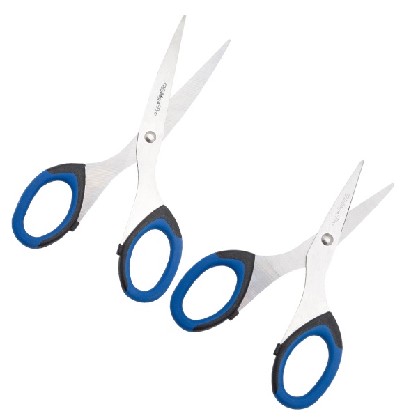 Набор ножниц для дома и офиса, силиконовые ручки SOFT, 14см/16,5см, Hobby&Pro