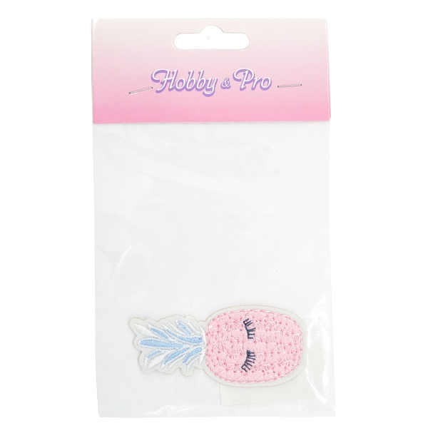 Термоаппликация 'Ананасик', розовый 6,7*3,2см, Hobby&Pro