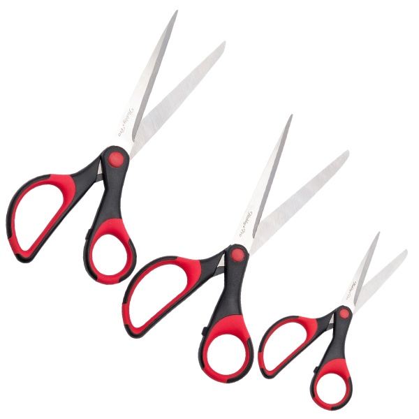 Набор универсальных ножниц, мягкие ручки SOFT, 16,5см/19см/23см, Hobby&Pro