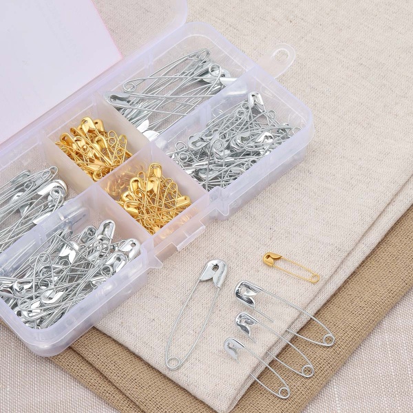 100403 Булавки безопасные в пластиковой коробке, ассорти, 174шт Hobby&Pro