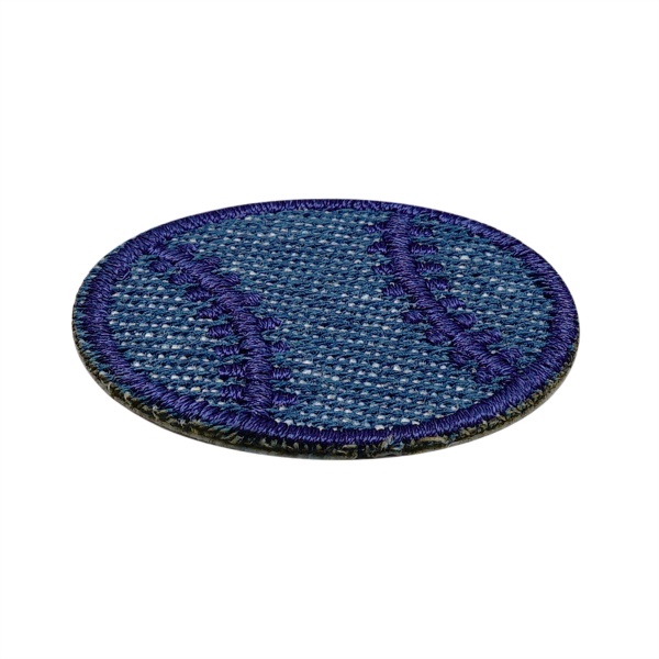 Термоаппликация джинсовая 'Мяч', d 3,6см Hobby&Pro