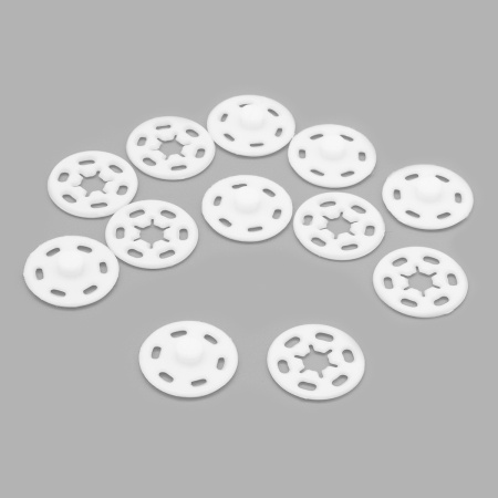 512200 Кнопки пластиковые,15 мм, 6 комплектов, белый Hobby&Pro