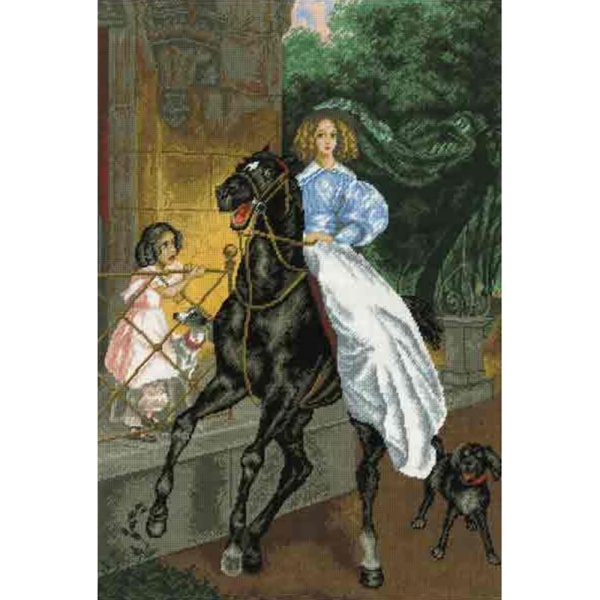 659 Набор для вышивания 'Всадница' 43*31см, Hobby&Pro