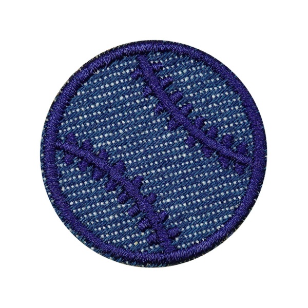 Термоаппликация джинсовая 'Мяч', d 3,6см Hobby&Pro