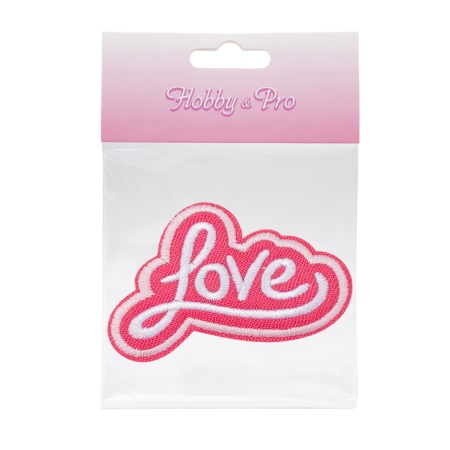 QYE-023 Термоаппликация 'Love', 4,4*6,7см Hobby&Pro