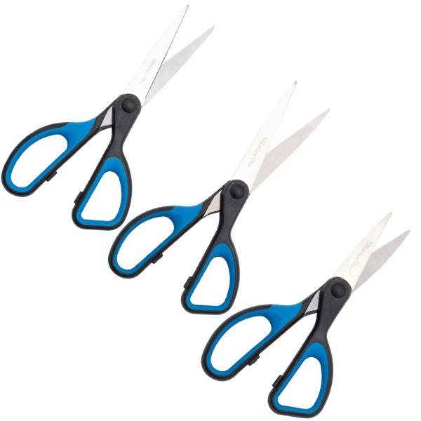 Набор канцелярских ножниц, мягкие ручки SOFT, 14см/16см/18см, Hobby&Pro