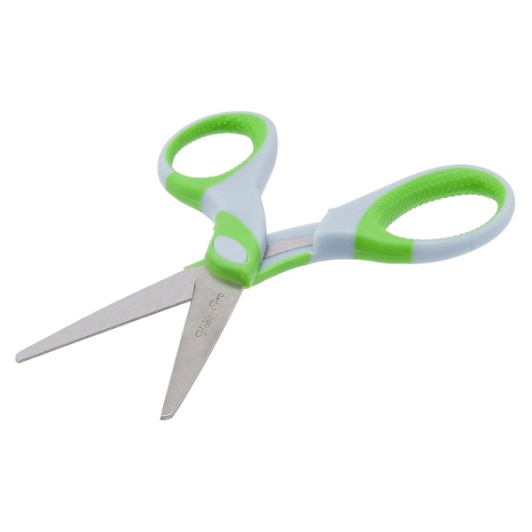 590444 Ножницы для дома и офиса, 15 см/6', мягкие ручки SOFT, синий/зеленый, Hobby&Pro