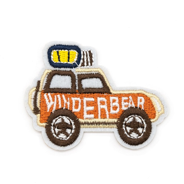 Термоаппликация 'Машина джип', оранжево-коричневая 4,8*6,3см, Hobby&Pro