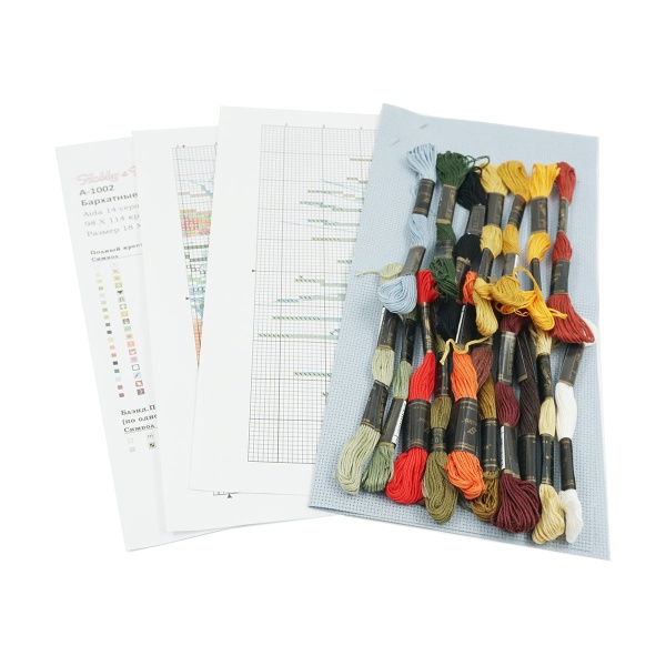 А-1002 Набор для вышивания Hobby&Pro 'Бархатные лепестки' 18*21 см