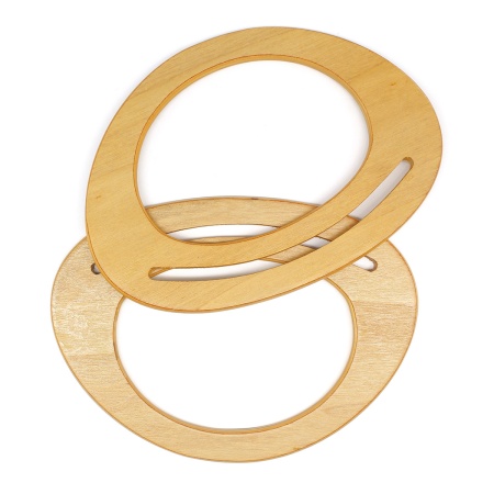 HA-015 Ручка для сумки, дерево, упак(2шт), 19*14см