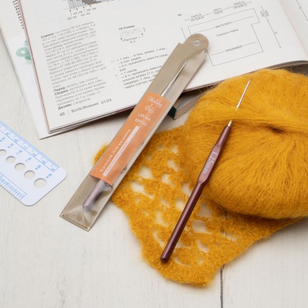 955125 Крючок для вязания d 1,25мм с пластиковой ручкой, 14,5см, Hobby&Pro