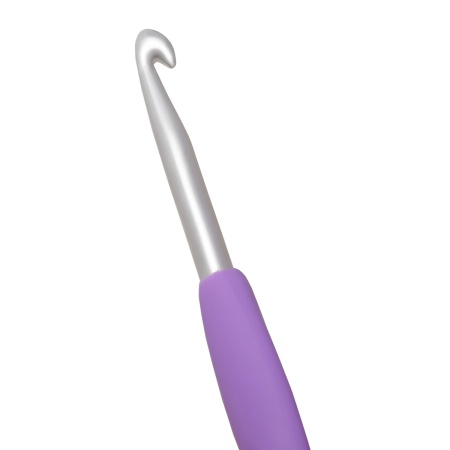24R50X Крючок для вязания d 5,0мм с резиновой ручкой, 13,5см, Hobby&Pro