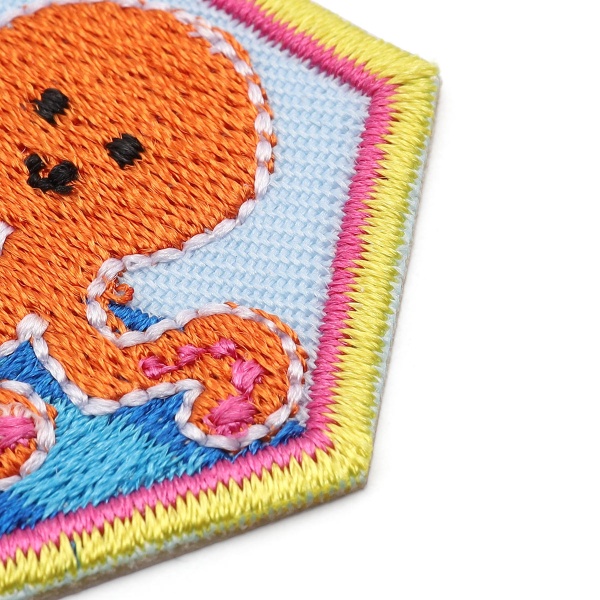 Термоаппликация 'Эмблема осьминог', 3.8*4.5cm, Hobby&Pro