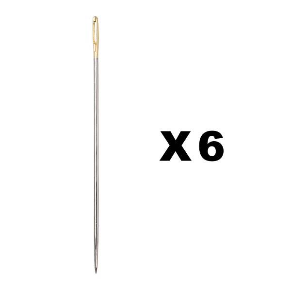 110110/g Иглы ручные для вышивания и шитья с золотым ушком Crewels №5, 6шт, Hobby&Pro