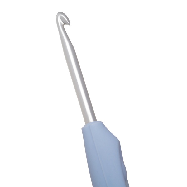 953400 Крючок для вязания d 4,0мм с резиновой ручкой с выемкой для пальца, 16,2см, Hobby&Pro