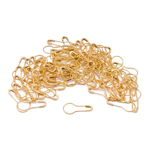 AC006 Булавки для этикеток в футляре, 100шт,золото Hobby&Pro