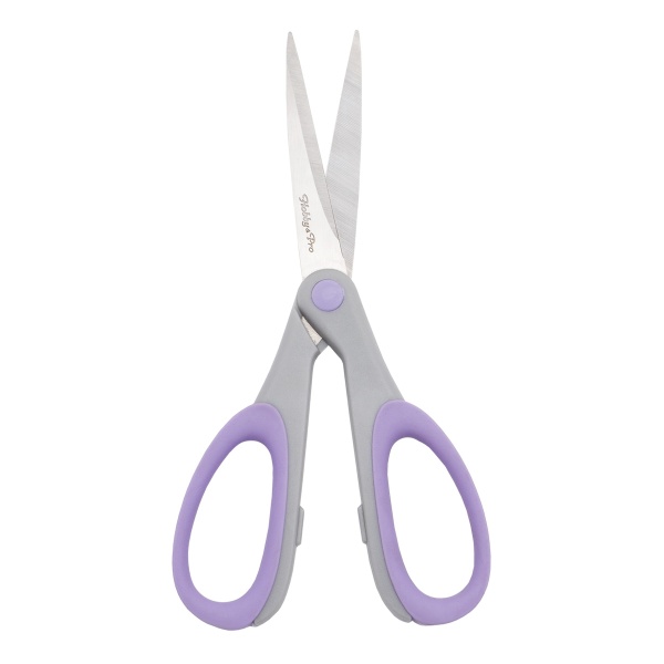 590453 Ножницы для дома и офиса, 18,5 см/7,25', силиконовые ручки SOFT, светло-фиолетовый, Hobby&Pro