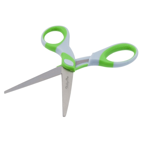 590443 Ножницы для дома и офиса, 16,5 см/6 1/2', мягкие ручки SOFT, синий/зеленый, Hobby&Pro