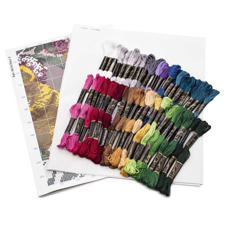 616 Набор для вышивания 'Лилии и пионы' 33*33,5см, Hobby&Pro