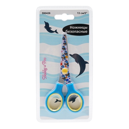 590426 Ножницы детские Дельфин, 13 см/5', Hobby&Pro