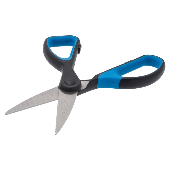 590448 Ножницы канцелярские, 14 см/5,5', мягкие ручки SOFT, синий/черный, Hobby&Pro