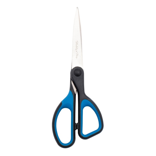 590449 Ножницы канцелярские, 16 см/6,25', мягкие ручки SOFT, синий/черный, Hobby&Pro