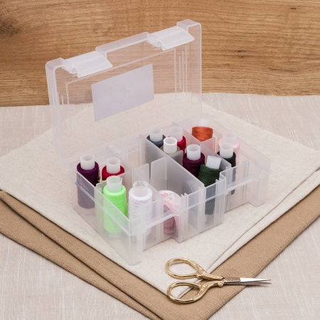 29581 Пластиковый контейнер для швейных принадлежностей, 16,1*10,7*5,7см Hobby&Pro