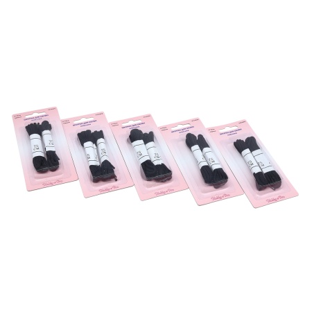 Шнурки для обуви, классика,2*75см, черные, Hobby&Pro