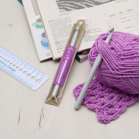 954900 Крючок для вязания d 9мм с покрытием, 15см, Hobby&Pro