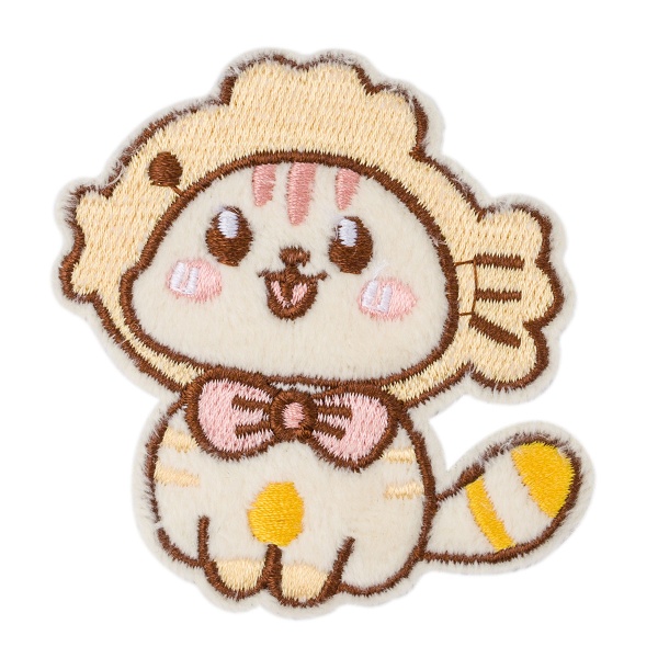 QYE-168 Термоаппликация 'Котенок в бежевой шапке', 6,6*7см Hobby&Pro