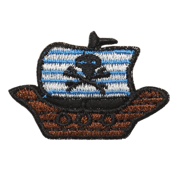 BA1030 Термоаппликация 'Корабль пиратов', 3*3см