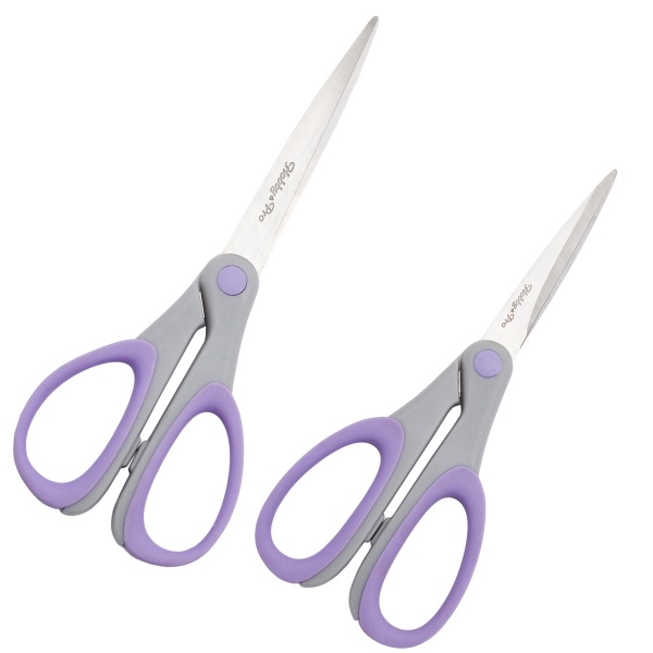 Набор ножниц для дома и офиса, силиконовые ручки SOFT, 15см/18,5см, Hobby&Pro