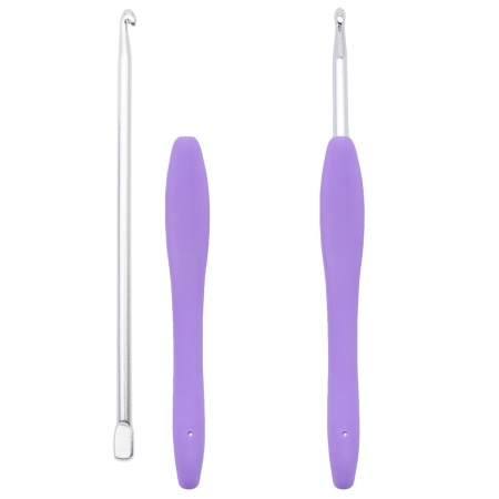 24R25X Крючок для вязания d 2,5мм с резиновой ручкой, 13,5см, Hobby&Pro