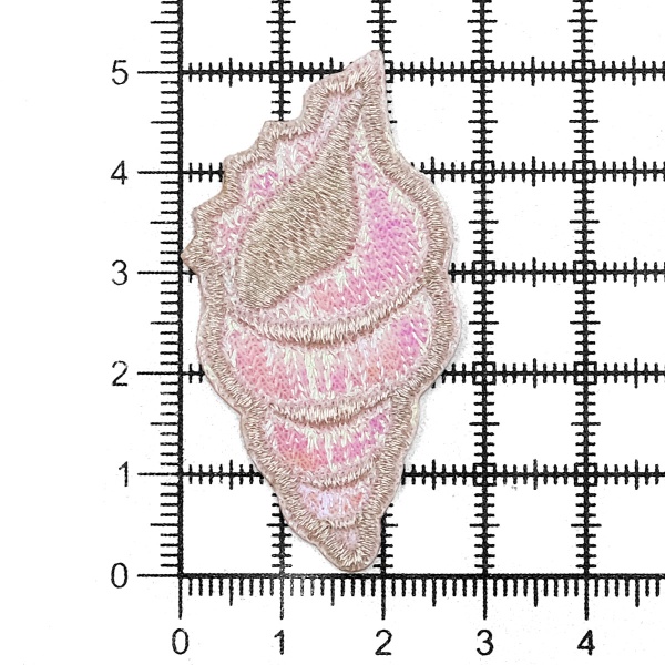 Термоаппликация 'Розовая ракушка', 2.7*5см, Hobby&Pro